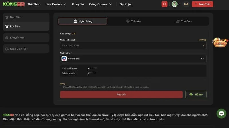 Các giao dịch được nhà cái xét duyệt chỉ trong 1 vài phút Các giao dịch được nhà cái xét duyệt chỉ trong 1 vài phút