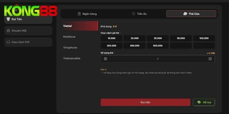 Rút thưởng qua thẻ cào điện thoại được phê duyệt nhanh chóng Rút thưởng qua thẻ cào điện thoại được phê duyệt nhanh chóng