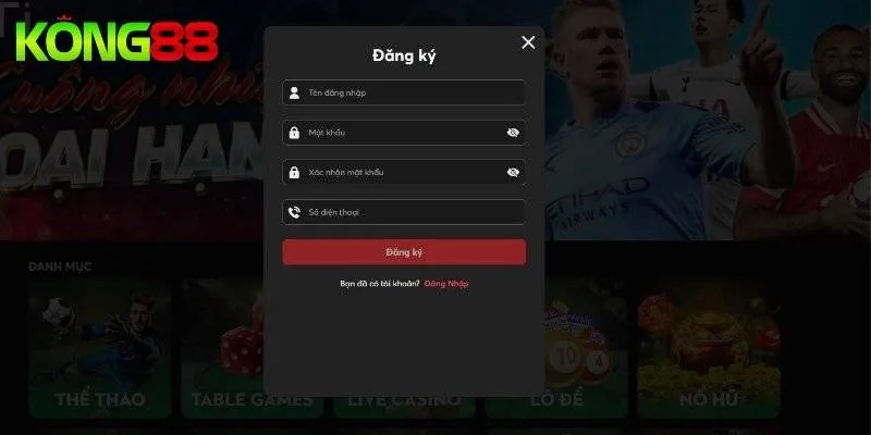 Thông tin mở tài khoản game nhà cái KONG88 vô cùng nhanh gọn Thông tin mở tài khoản game nhà cái KONG88 vô cùng nhanh gọn