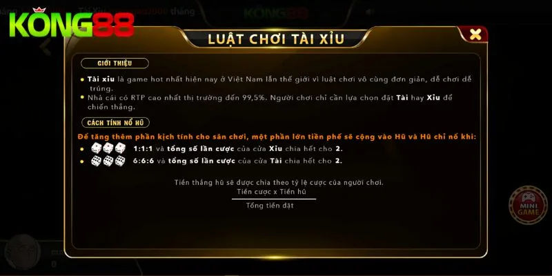 Chiến thuật cược Tài Xỉu KONG88 thắng đậm mỗi ngày Chiến thuật cược Tài Xỉu KONG88 thắng đậm mỗi ngày